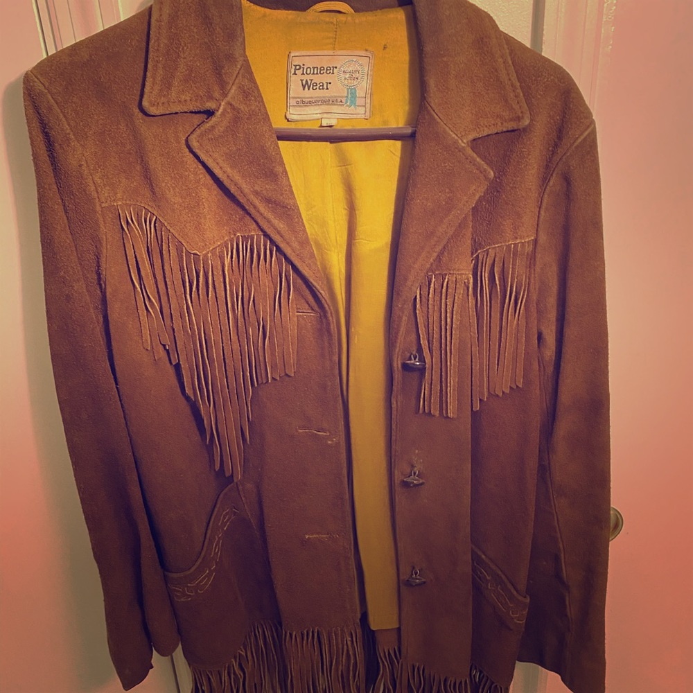Vintage late 1960s Suede Fringe Jacket.